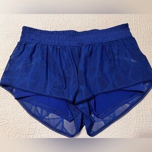 LULULEMON City Sky Run By Short Women's Size 10 Lined Mesh Harbor Blue Excellent